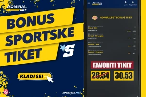 AdmiralBet bonus tiket - Favoriti dana za kvotu 30,53